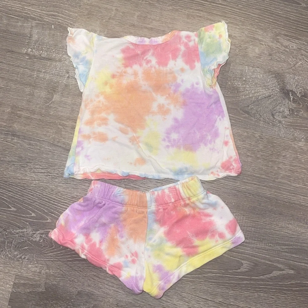 Flowers By Zoe Tie Dye Short Set 12 Months